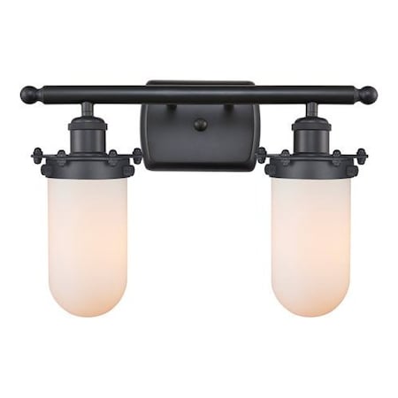 2 Light Vintage Dimmable, White Glass Led Bathroom Fixture